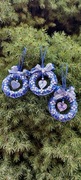 Zawieszki na choinkę - niebieskie, święta, handmade, Boże Narodzenie