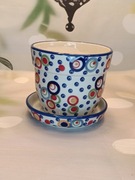 Doniczka ceramiczna 1 litr osłonka na kwiaty ceramika Bolesławiec 