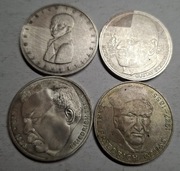 Monety srebrne 5 Marek Ebert Kleist Gauss 1978 19377 1975 srebro 45g 4szt