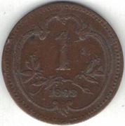 Austria 1 heller 1893 - 17 mm - nr 2