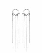 Nietuzinkowe kolczyki w kolorze srebra – 9,5 cm