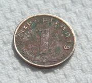 Niemcy III Rzesza 1 fenig reichspfennig 1938 A Berlin Prusy KM# 89 Brąz