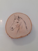 Magnes na lodówkę, podkładka pod kubek. Konik. 