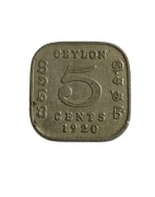 Cejlon 5 centów 1920 rok