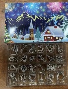 Kalendarz Adwentowy- 24 Łamigłówki Quizy - Metalowe Zagadki 30x25cm