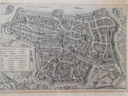 Mapa Augsburg. Miedzioryt. Merian ok 1642