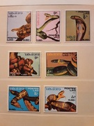 Laos  1986  Mi 929-35  wąż  idealna seria