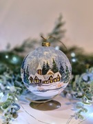 Bombka 100% ręcznie malowana 12 cm NIETŁUKĄCA + STOJAK