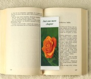 Zakładka do książki z różą herbacianą, rękodzieło