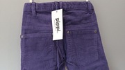 Dziecięce spodnie ala sztruks roz. 74 fioletowe