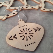 Zestaw drewnianych dekoracji świątecznych 