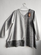 Nowa Tunika j.szara + panterka długi rękaw Made in Italy