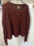 Bordowy sweter 38 M 40 L
