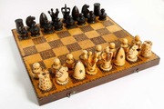 Szachy stare drewniane - Cepelia lata 50/60