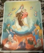 Przedwojenny oleodruk najśw. Panna z Góry Karmel