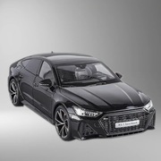 Model samochodu Audi RS7 Black w skali 1:18 z pilotem Box led dźwięk