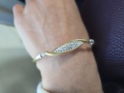 Bransoletka bangla srebro, złoto