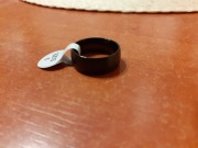Czarny metalowy matowy pierścionek 19mm