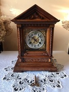 Zegar JUNGHANS ok. 1905 werk B06 eklektyczny Arts&Crafts orzech loft