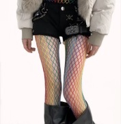 Kolorowe rajstopy kabaretki duża kabaretka 