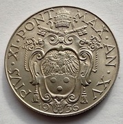 WATYKAN 50 Centesimi 1936 Pius XI okołoMENNICZA
