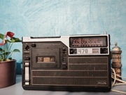 Stary radioodtwarzacz kasetowy retro Philips FTZ U121