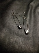 Kolczyki handmade agrafki goth alternatywny walentynki