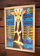 Afrykański obraz z Ghany sygnatura 3EL