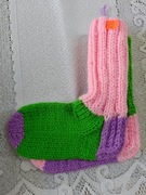 Skarpetki dziergane na drutach 