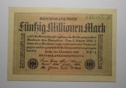 Stary banknot 50 Milionów  Marek Niemcy