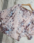 Przepiękna różowa narzutka w kwiaty XXL