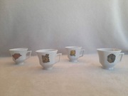 Małe filiżanki,  Ćmielów, prl. 4szt.