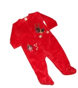 Mini Mode czerwony świąteczny pajacyk Rudolf 3/6M