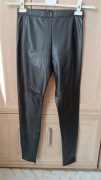 Damskie legginsy z imitacji skóry (woskowane) marki H&M  S