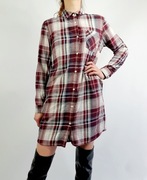 Sukienka Koszulowa Czerwona w Kratę Jack Wills xs