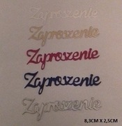 napis- zaproszenie - 15 sztuk