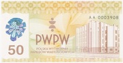 Banknot próbny 50 PWPW 2011, seria AA