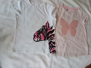 2 bluzeczki bawełniane firm: MOTHERCARE, H&M .  Rozmiar  134,