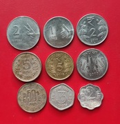 INDIE zestaw 9 monet każda inna CIEKAWE