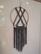 Łapacz snów makrama na obręczy 