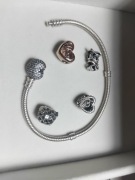 Zestaw Pandora bransoletka plus charmsy 