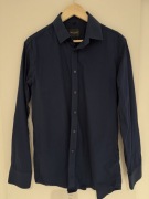 Koszula Wólczanka 42 slim | granatowa | 100% bawełna