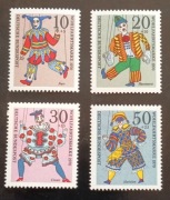 Kukiełki znaczki dobroczynne (Wohlfahrtsmarke) z 1970 r. Niemcy