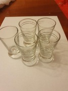5 szt kieliszki do wódki 40ml PRL grube dno forma walca wyprzedaż +prezent