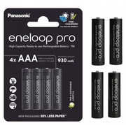 Akumulatorki Panasonic Eneloop PRO 930mAh AAA/R03 4 sztuki BK4HCDE/4C