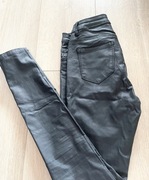 Woskowane spodnie rurki 36 S