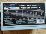 Zasilacz LCY600H-12 V2.31 600W + Wiatrak na procesor intela