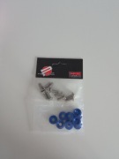 KuKirin Śruba stożkowa M6x20 + niebieskie podkładki 10 sztuk