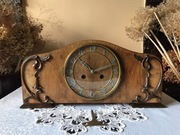 Zegar KIENZLE lata 40-ste/50-ste ładne drewno aplikacje art deco loft