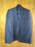 Marynarka czarna kratka wełna Super 110's Bytom rozmiar 182 / 96 / 84